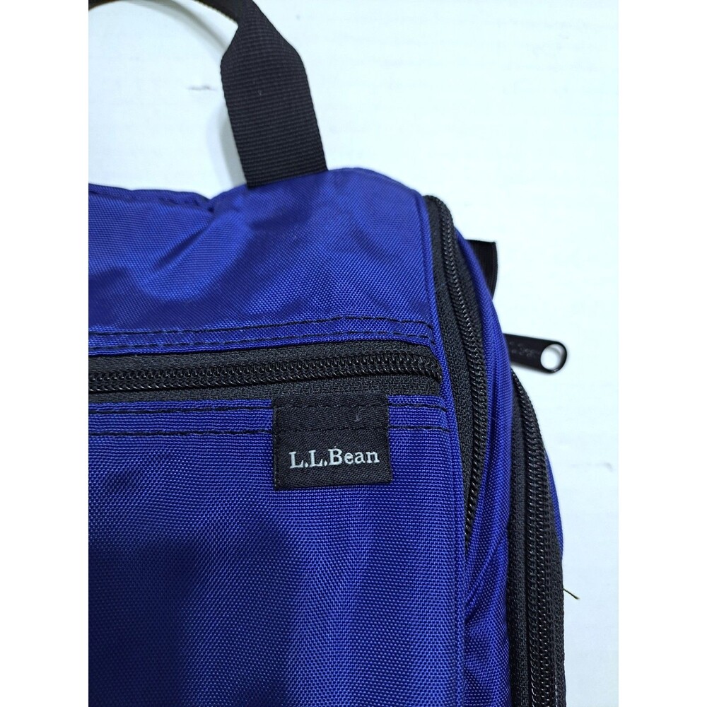 LL Bean Personal Travel Bag Vintage Toiletry Organizer Hanging Shower Blue - Picture 2 of 8